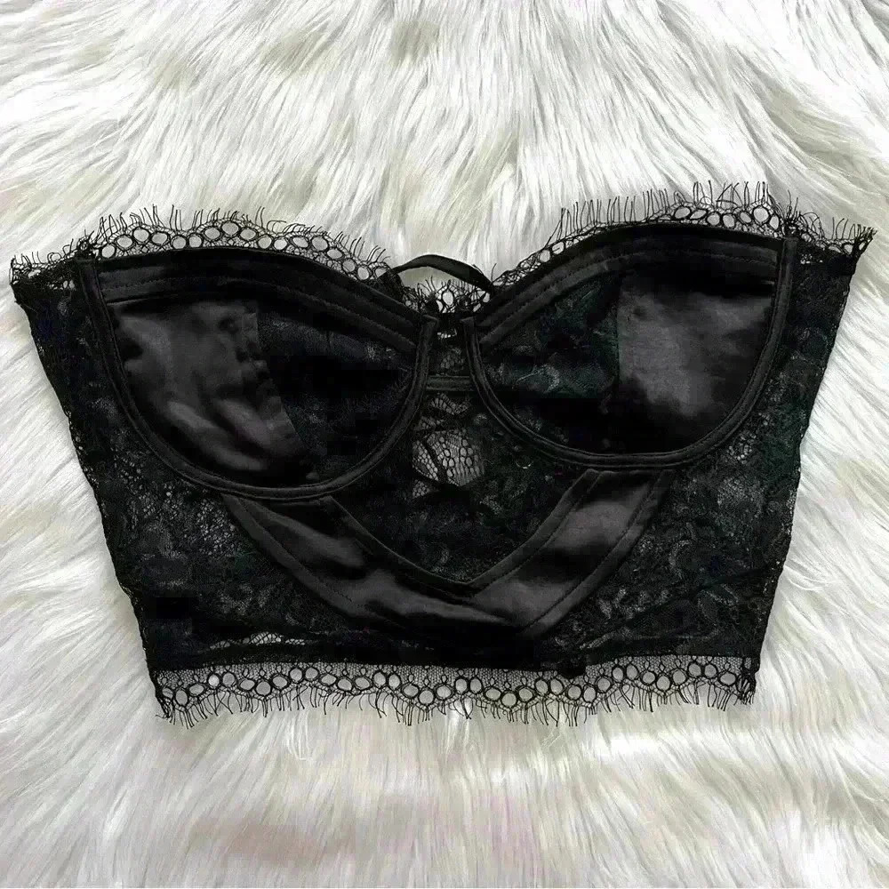 Nasty Gal Express Yourself Corset Top Black Size 4 - Picture 2 of 9